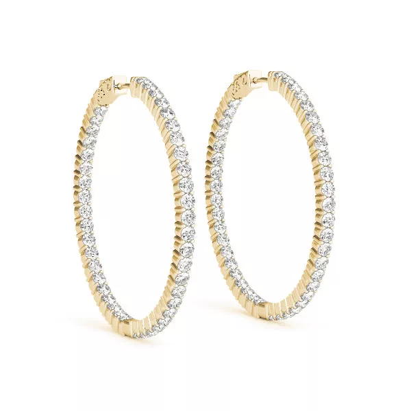 Classic Pavé Eternal Lab Diamond Hoop Earrings